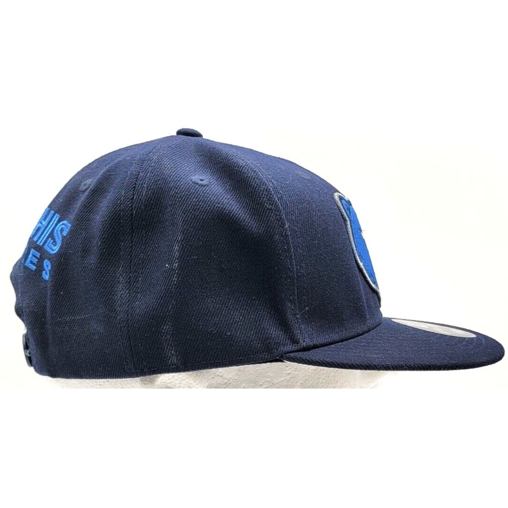 MEMPHIS GRIZZLIES HAT CAP SNAP BACK ULTRA GAME NBA BLUE BEAR LOGO ONE SIZE MENS - Picture 4 of 6